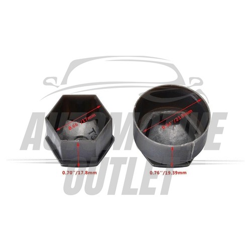 20x17mm SILVER WHEEL NUT COVERS FOR AUDI A1 A2 A3 A4 A5 A6 A8 Q5 Q7 TT - Picture 3 of 3