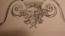 1860.garniture cheminée en bronze (lithographie..17e siecle).z