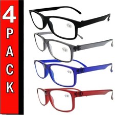 Reading Glasses Square For Men Women Lightweight Readers 1 1.5 2 2.5 3 3.5 4