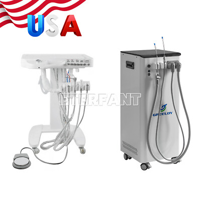 #ad Portable 4H Mobile Dental Delivery Unit Cart Treatment Suction Unit System $330.99