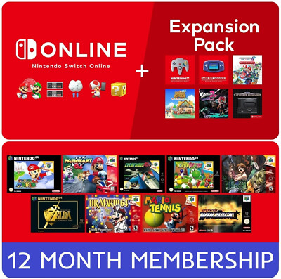 Nintendo Switch Online Expansion Pack • 12 Month Membership