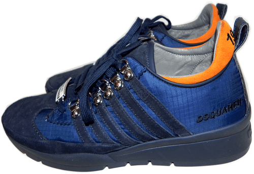 DSQUARED2 SNEAKERS STRIPED NYLON & SUEDE KICK IT Active Shoes 40 - 7 US Trainer - Picture 2 of 11