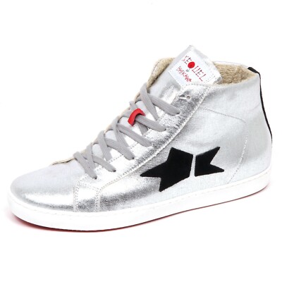 E2682 sneaker bimba tissue silver SEQUEL by ISHIKAWA scarpe shoe kid girl