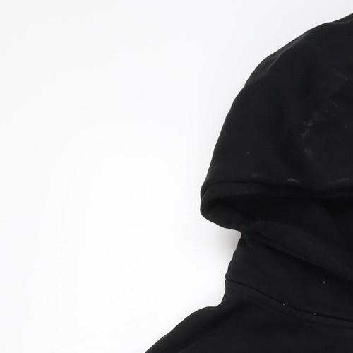 Sudadera con capucha suéter de algodón negro talla L Tela Cruz para hombre - Imagen 6 de 10