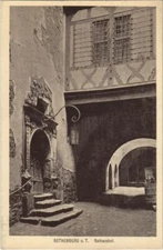 Old postcard postcard Rothenburg- Rathaushof GERMANY (1074569)