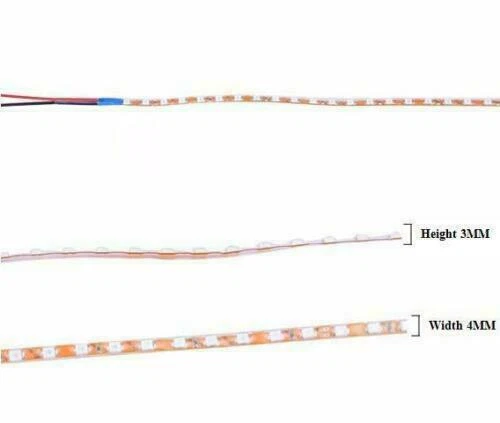 2x Slim 12V Waterproof 4MM Led Strip Lights Car Motorcycle House Decoration Lamp - Image 4 of 4