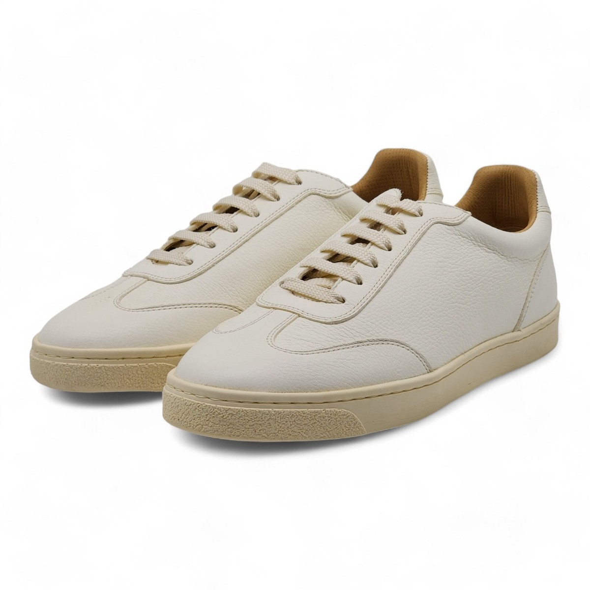 Brunello Cucinelli Deerskin Leather Low Top Sneakers Off