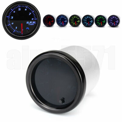 Universal 12V 52mm Digital Auto Drehzahlmesser 0-8000 RMP 7-Farbe Tachometer