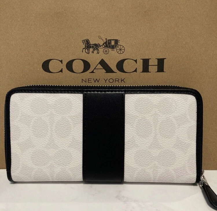Black and silver coach wallet outlet