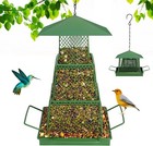 Metal Bird Feeder for Outdoors Hanging,Squirrel Proof Wild Bird Feeders