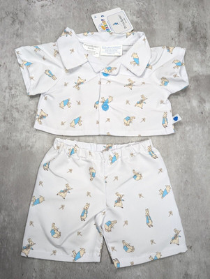 Build a Bear NEU Peter Rabbit weiß Pyjama Set