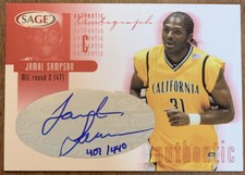 Jamal Sampson California Basketball Sage Rookie Autograph Rookie Card auto /440. rookie card picture