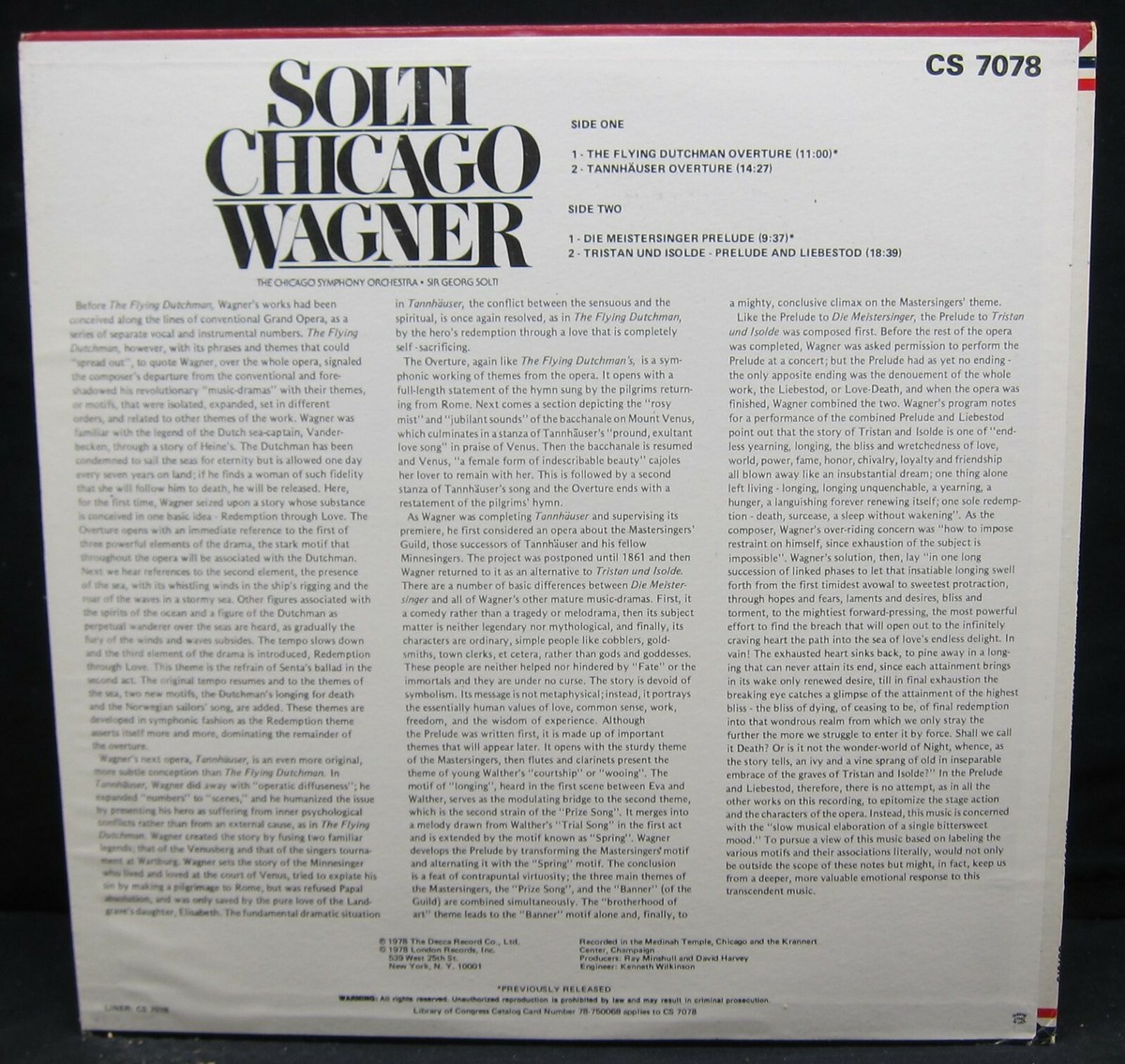 Solti Chicago Wagner - Georg Solti, Chicago Symphony - London 1978