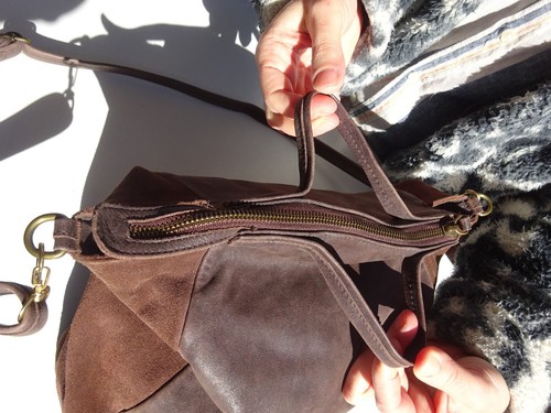BIBA BARCELONA Dam Luxus Tragetasche Schultertasche Ziegenleder Braun Italy Neuw - Bild 11 von 17