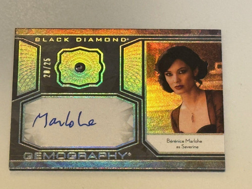 Upper Deck James Bond Black Diamond Berenice Marlohe Gemography Auto Card 20/25