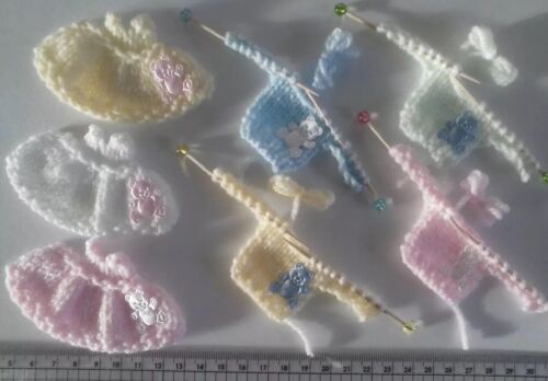 Baby Card Making Craft Embellishments Pastel Jumpers & Dresses For Keepsake Box - Afbeelding 1 van 12