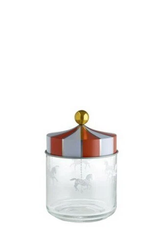 Barattolo da Cucina in Vetro 75 cl ALESSI Circus MW30/75 Tappo Banda Stagnata, fotografia 6 di 7