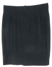 LIZ CLAIBORNE Womens Polyester Career Straight Pencil Skirt Lined Solid Black 16