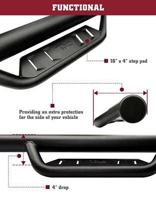 2PCS Side Steps Running Boards Nerf Boards Fits For Chevrolet Colorado