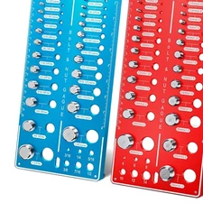 62-Piece Bolt & Nut Thread Checker for Standard and Metric Sizes - Durable Gauge