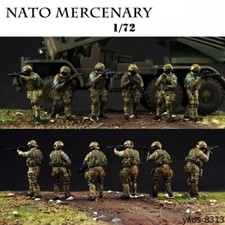 1/72 Ukrainian NATO mercenaries 6-person Group Model Figure Painted for Scene