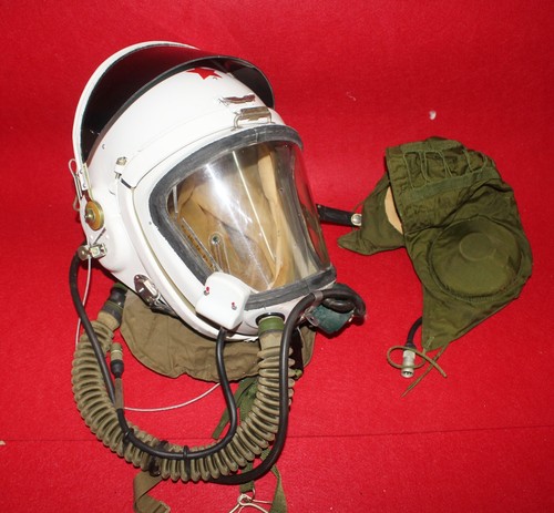 AIR FORCE MIG PILOT HIGH ALTITUDE STUNT FLIGHT HELMET - Picture 5 of 11