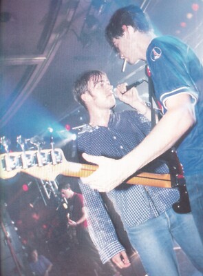 Blur's Damon Albarn & Alex James (1990s) - Miniature Poster/Book Clipping