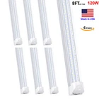 6PACK 8FT LED Tube Lights Fixture Linkable LED Shop Light 120W 8 Foot LED Bulbs
