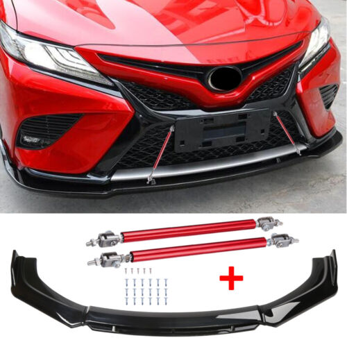 For Toyota Camry 2018-2020 SE XSE Gloss Black Front Bumper Lip Body Kit Splitter - Zdjęcie 1 z 12