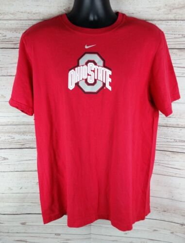 Nike Large Ohio State University Football T-Shirt Red Team NCAA Shirt Buckeyes - Photo 1/4