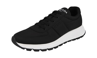 PRADA Nylon Prax01 Sneakers - 2EG366 - Black White - NEW | eBay