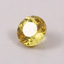 AAA Natural Flawless Ceylon Yellow Sapphire Round Cut Loose Gemstone 10x10 MM