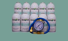 Arctic Air for R22  10 Cans  Brass Gauge  4oz EnviroSafe  Get Colder Air 