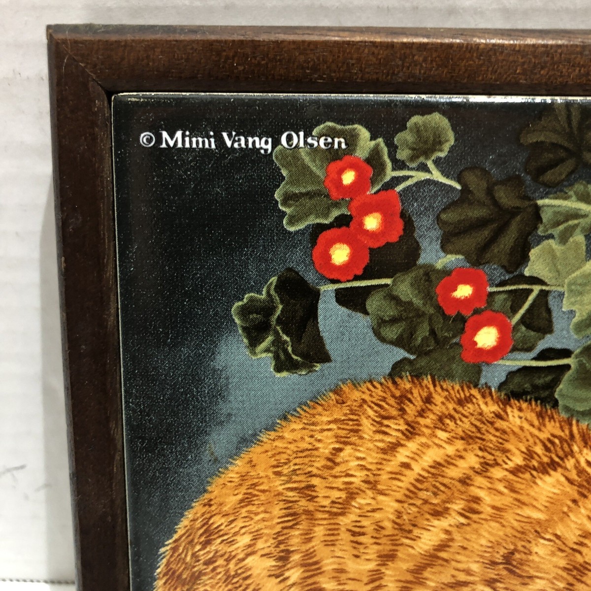 Mimi Vang Olsen Vintage Avon Orange Tabby Cat 6x6 Ceramic Tile