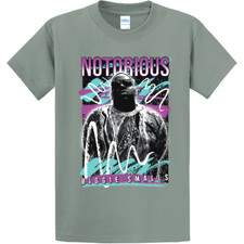 NEW ART SOCIETY x SWOD BIGGIE 90s TEE SHIRT STONE GREEN SMALL-4XLRGE MADE IN USA