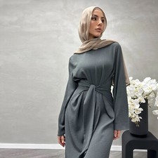 Kaftan Abaya Dubai Women Evening Long Dress Muslim Robe Modest Gown Ramadan Prom