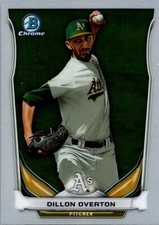2014 Bowman Chrome #BCP26 Dillon Overton Prospects Blue Refractors VG
