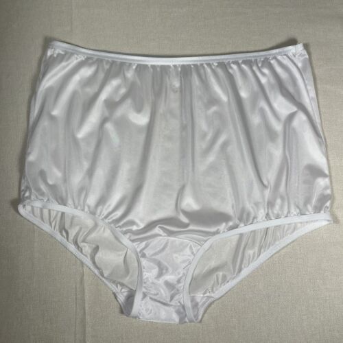 Catherines Full Brief Panties Underwear Cotton Blend White Plus Size 3X