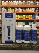 Bluelab Combo pH Pen w/ Calibration Solutions, 250ml 4.0 pH & 7.0 pH & 120ml KCl