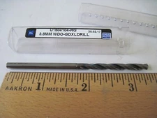 OSG U1504104-RG Solid Carbide Thru Coolant Drill, 3.8mm WDO-GDXL Factory Regrind