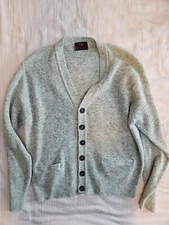 Vintage Light Green Mint Ugly Cardigan Sweater Richman Brothers Medium