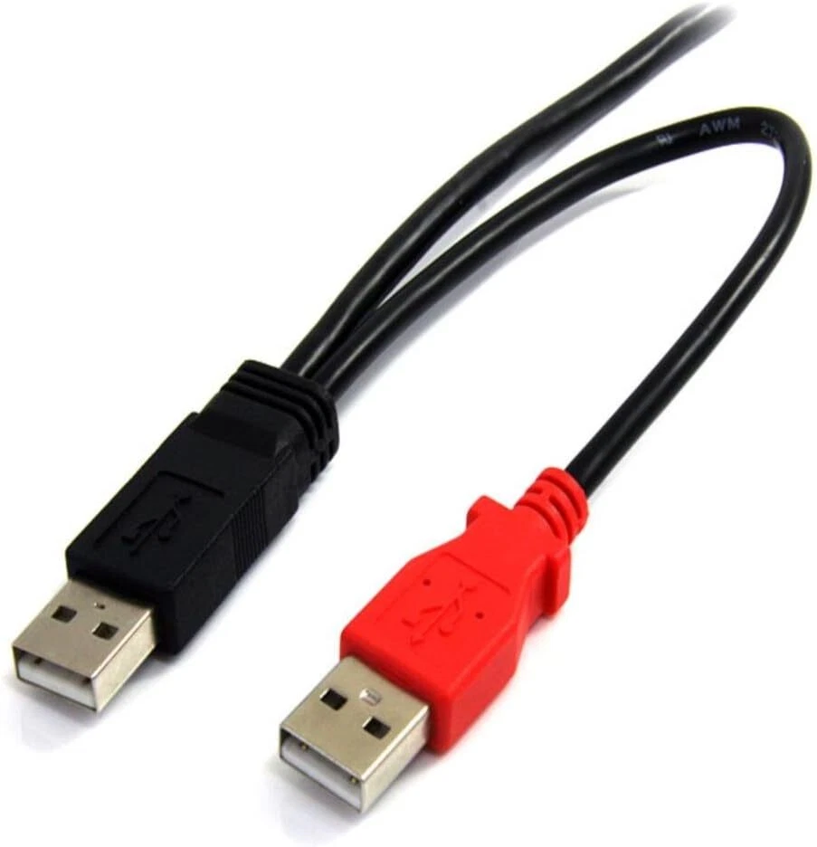 StarTech.com 1 ft USB Y Cable for External Hard Drive - USB A to mini B - USB - Image 2 of 4