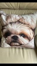Terrier Small White Dog 2D Effect Cushion Cover & Cushion Pad New Ideal Gift