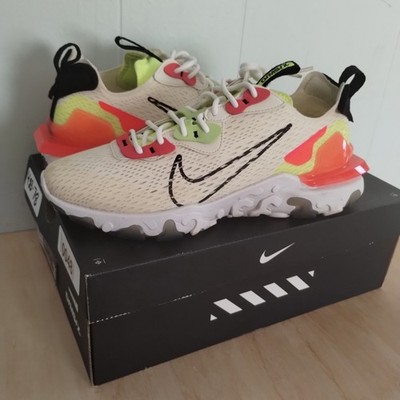 Women's Size 11 Nike NSW React Vision Ivory Volt Trail Running Sneakers $140