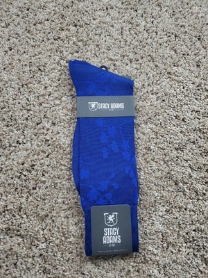 Stacy Adams Dress Socks Mens Size 8-13 Blue Rayon Blend Lightweight Stretch NWT