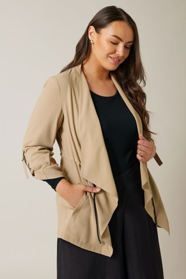 Evans Curve Women's Plus Size Waterfall Jacket UK