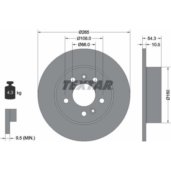 2X Textar 92096300 Bremsscheibe FüR Renault Espace Avantime JE0 DE0-image