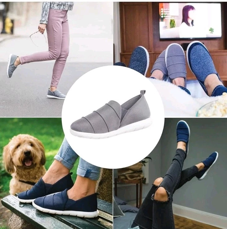 Zapatilla isotoner Zenz para mujer Serenity elástica satinada, zapato sin cordones Foto 3 de 4
