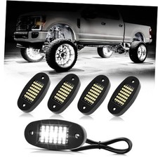 White Rock Lights 6000K Pure White 36 LEDs SMD Chips Super Bright Neon 4 Pods