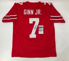 TED GINN JR. OHIO STATE SIGNED CUSTOM STITCHED JERSEY JSA WITNESS COA